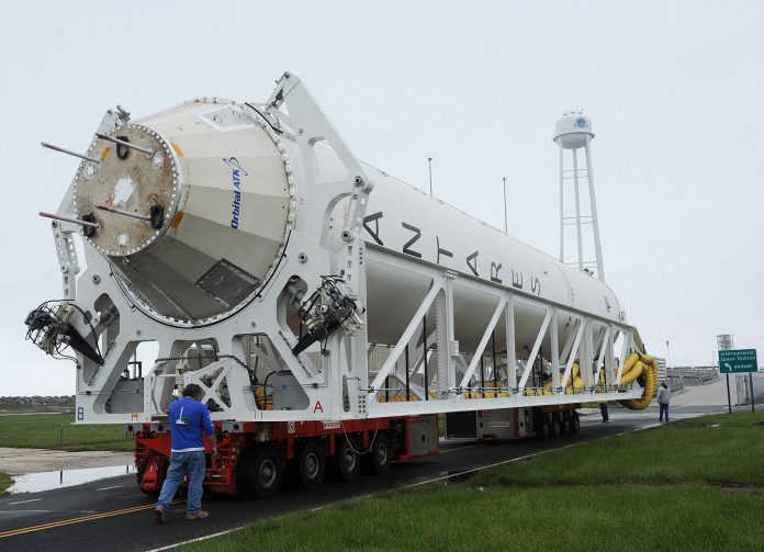 Antares200-Rollout_OrbitalATK
