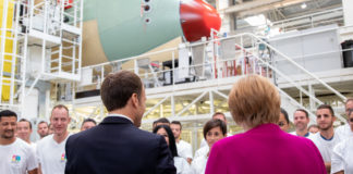 Macron Merkel Airbus Toulouse l"export