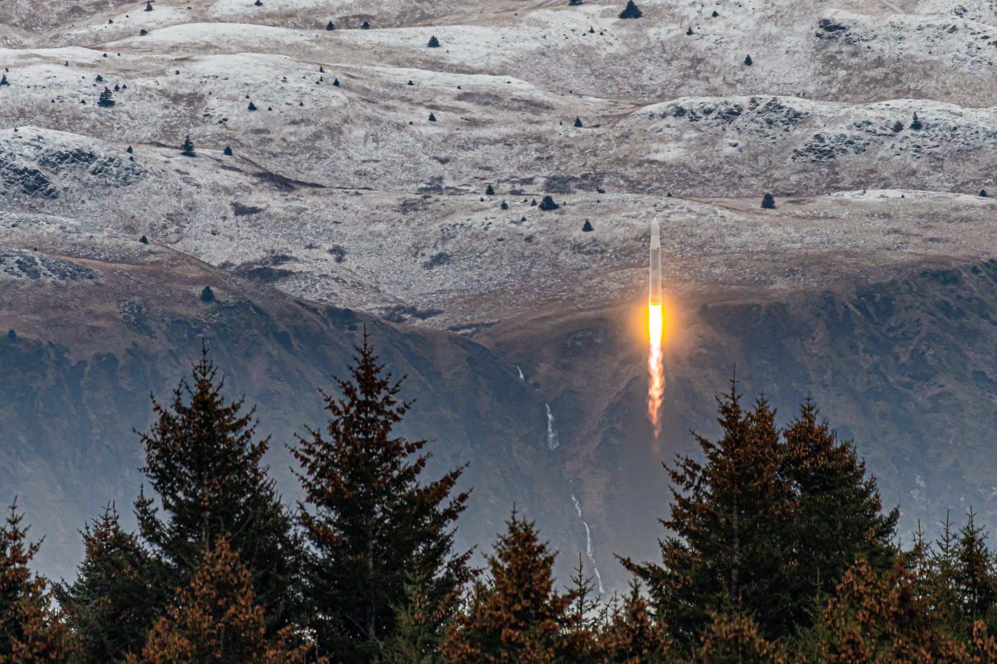 Décollage de l'Astra Rocket.