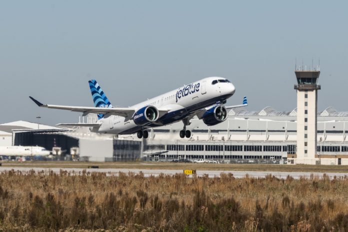 JetBlue A220-300 inaugural test flight A220