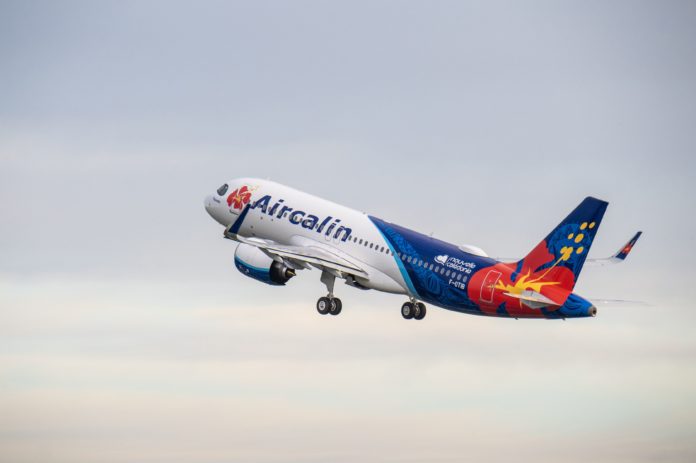 First Aircalin A320neo on ferry flight AIrbus A320neo Air Calin