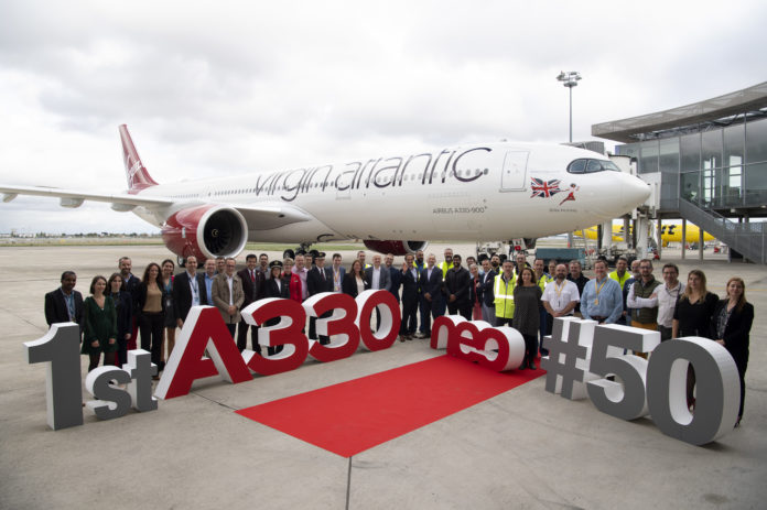 Virgin Atlantic Airways Delivery group pictures Airbus A330neo Virgin Atlantic