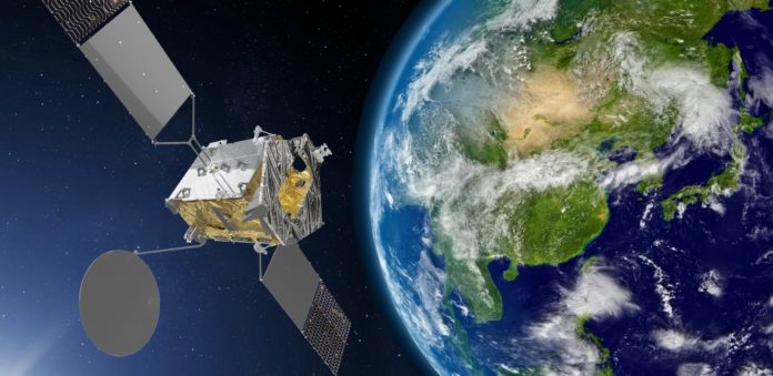 chinggis-sat-artist-view-cthales-alenia-space-e.briot_1500 Chinggis Sat Thales Alenia Space Mongolie